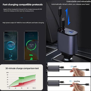 4 in 1 Retractable Charger Uae Mart