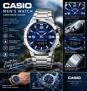 Casio Men's Watch AMW-880D-9AVDF - zaynamart.com