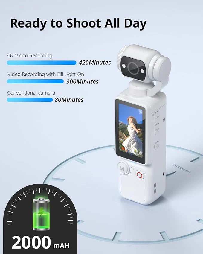 4K Ultra HD Handheld Gimbal Camera - Vlogging Camera with Stabilizer