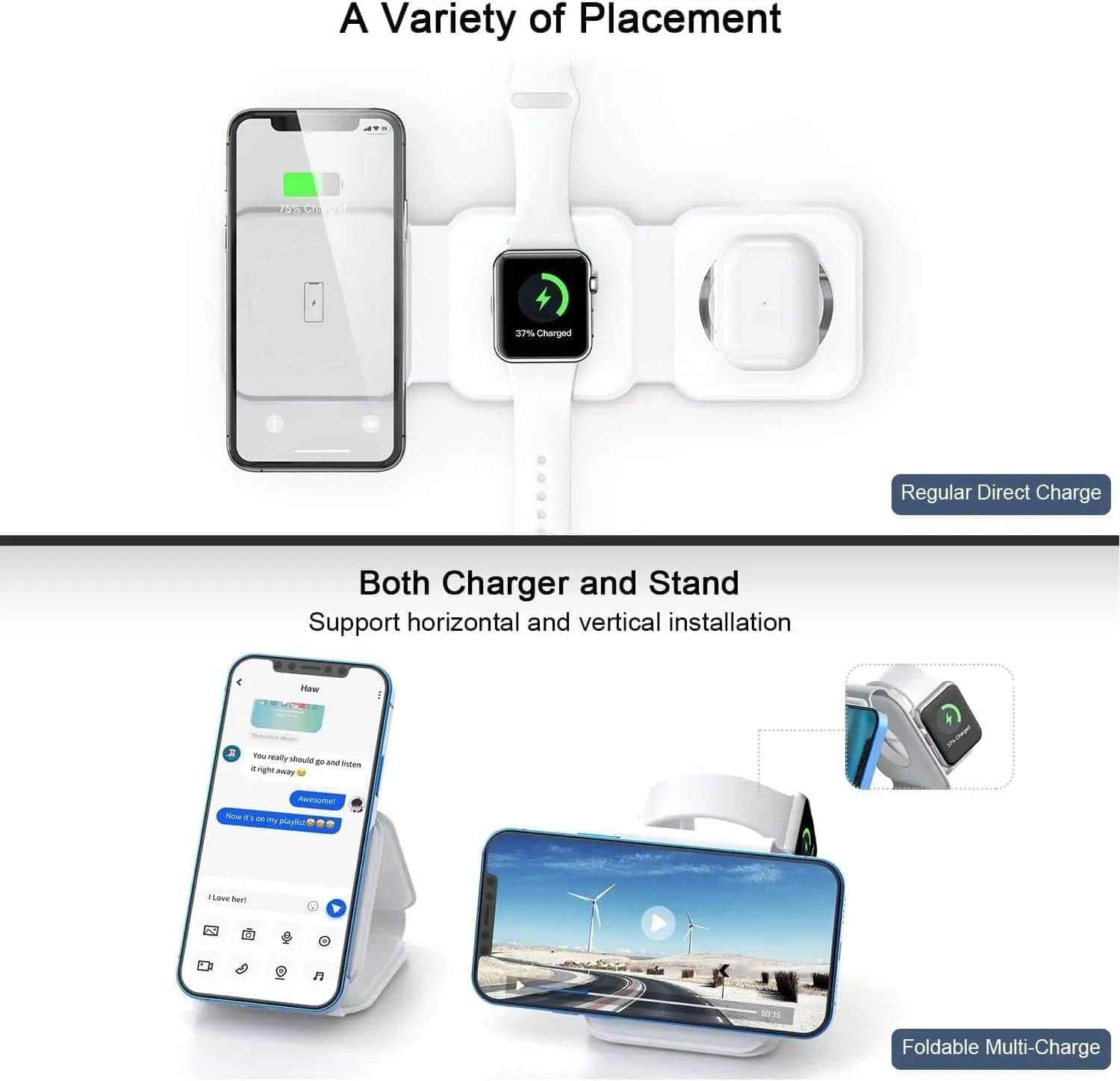 3-in-1 Wireless Charging Pad Uae Mart