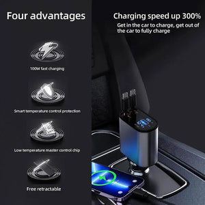 4 in 1 Retractable Charger Uae Mart