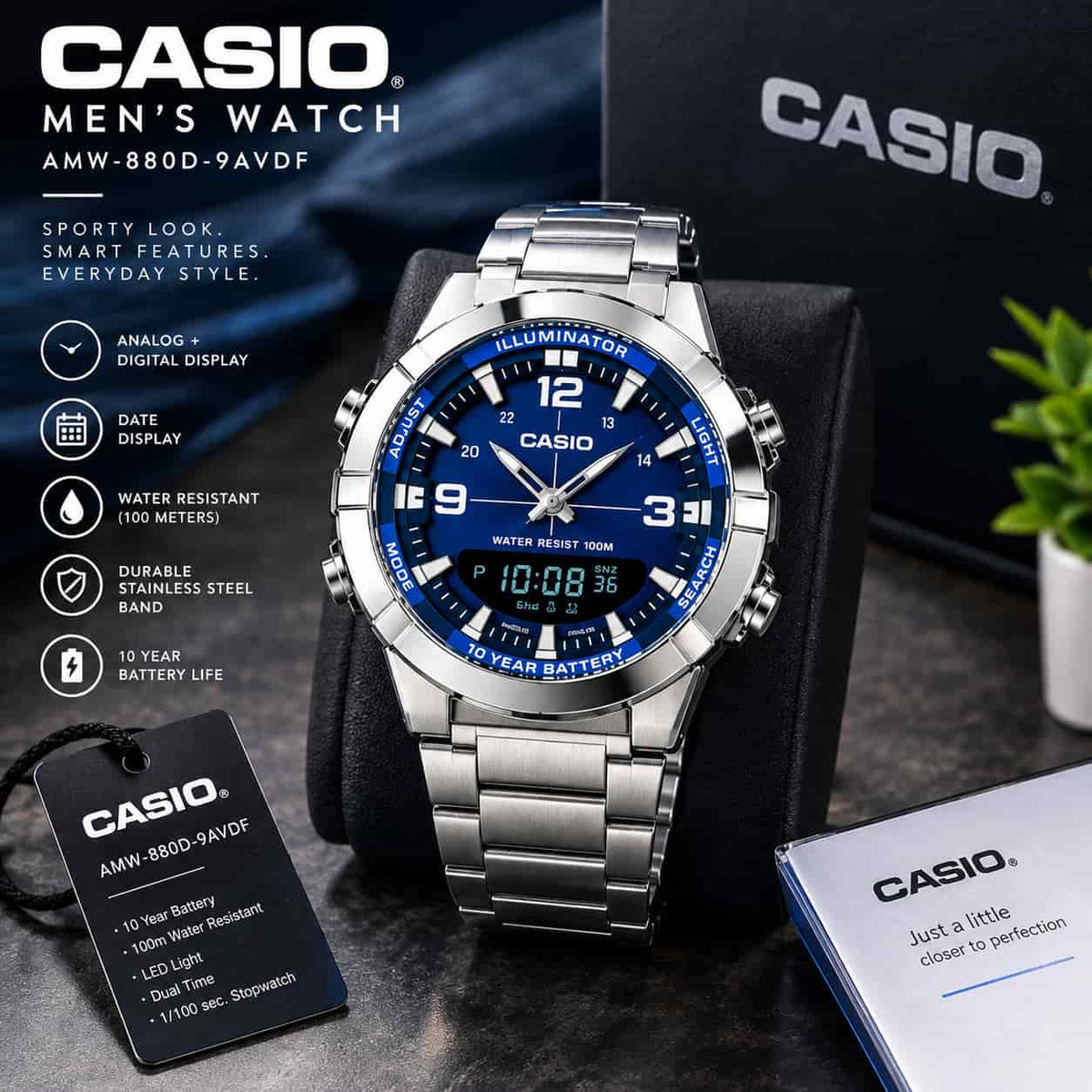 Casio Men's Watch AMW-880D-9AVDF