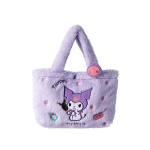 Soft & Fluffy Cartoon Tote Bag – Kawaii Plush Handbag for Girls - zaynamart.com