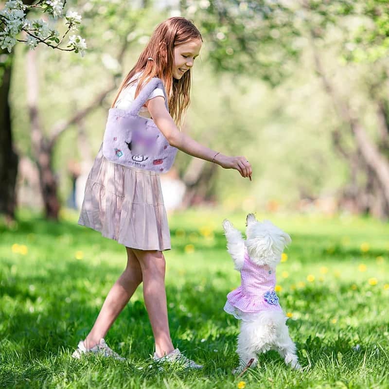 Soft & Fluffy Cartoon Tote Bag – Kawaii Plush Handbag for Girls - zaynamart.com
